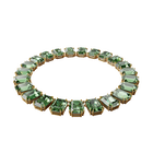 Millenia necklace, Octagon cut crystals, Green, Gold-tone plated